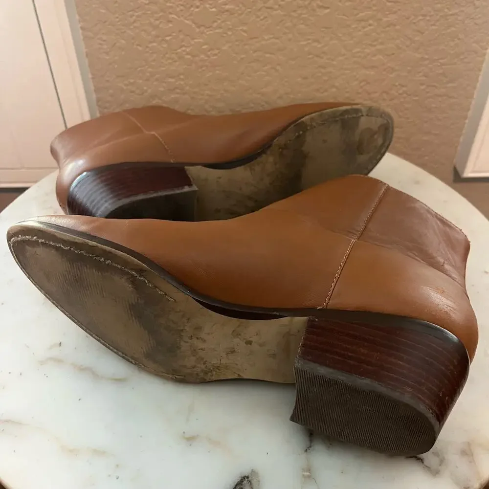 J. Crew Camel Leather Booties 10 Soft Ankle